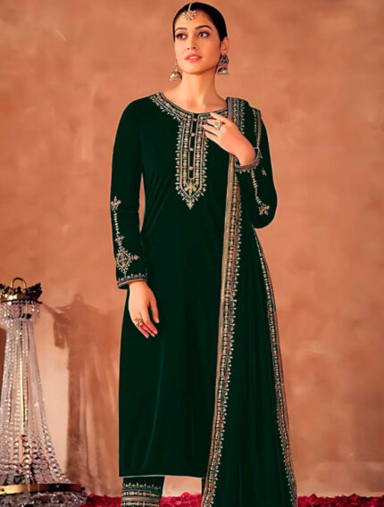 Semi Stitched Kurti & Pent with dupatta