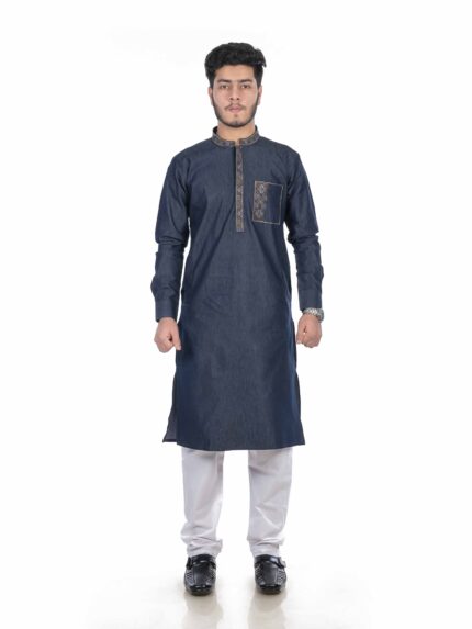 Kurta Payjama Cotton Denim Fabric